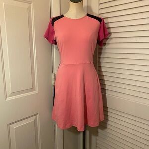 New York & Company Two-Tone Pink and Black Mini Dress- Size Large